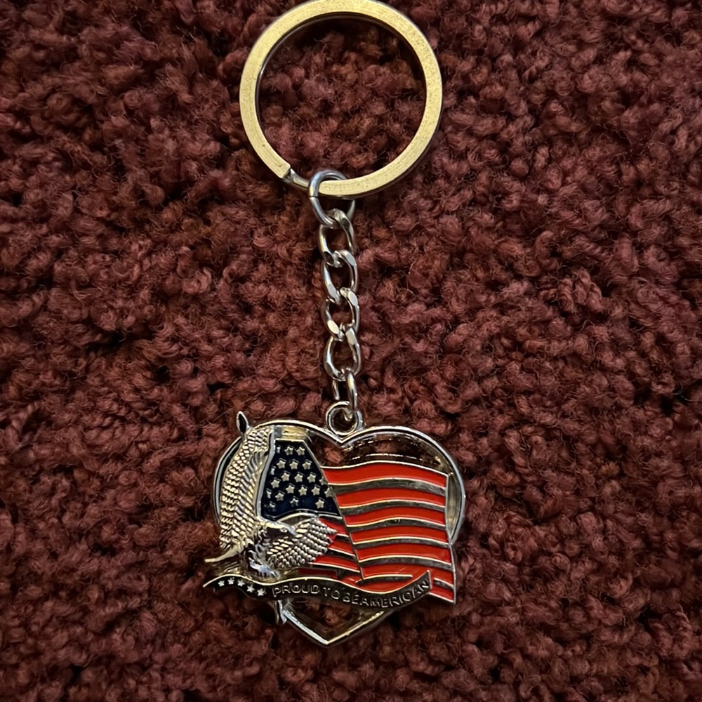 Proud to Be American Keychain